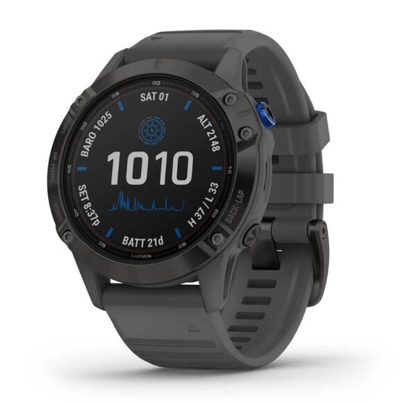 NWOB auth Garmin QuickFit 22 Watch Quick Fit Slate grey silicon black metal - Picture 5 of 8